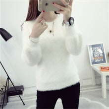Load image into Gallery viewer, Women Candy Colors Sweaters Fashion Autumn Winter Warm Mohair