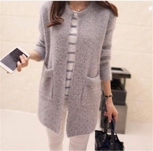 Load image into Gallery viewer, 2020 Hot Women Spring Autumn Long Cardigan Sweater Coat Female Fashion Long Sleeve Crochet Girl Knitted Jacket Tops