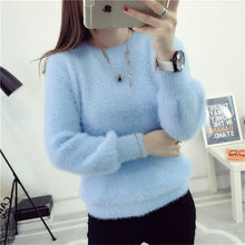 Load image into Gallery viewer, Women Candy Colors Sweaters Fashion Autumn Winter Warm Mohair
