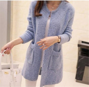 2020 Hot Women Spring Autumn Long Cardigan Sweater Coat Female Fashion Long Sleeve Crochet Girl Knitted Jacket Tops