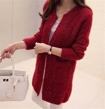 Load image into Gallery viewer, 2020 Hot Women Spring Autumn Long Cardigan Sweater Coat Female Fashion Long Sleeve Crochet Girl Knitted Jacket Tops
