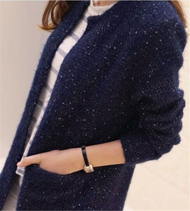 2020 Hot Women Spring Autumn Long Cardigan Sweater Coat Female Fashion Long Sleeve Crochet Girl Knitted Jacket Tops